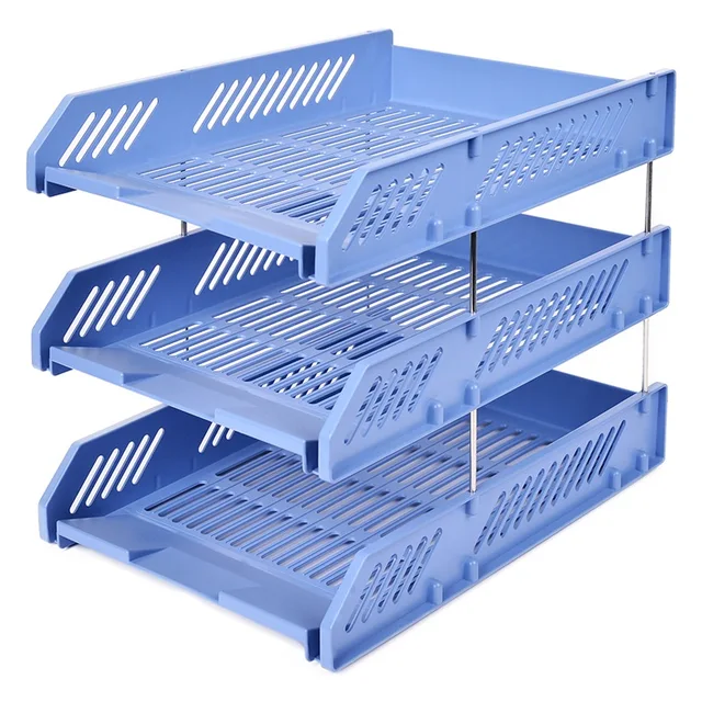 Three Tier Storage Rack File Tray Office Stationery Firm With A Three Tier Storage Rack File Tray Office Stationery Firm With A Simple Table Data Multi