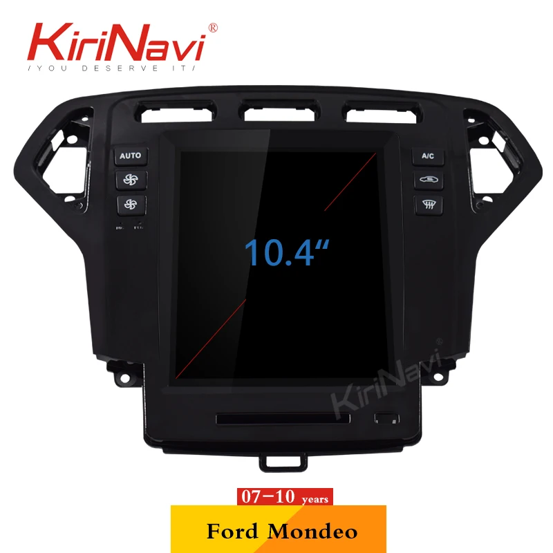 Discount KiriNavi Vertical Screen Tesla Style Android 8.1 10.4" Car Dvd Player For Ford Mondeo Car Radio Gps Navigation 2007-2010 4G WIFI 1