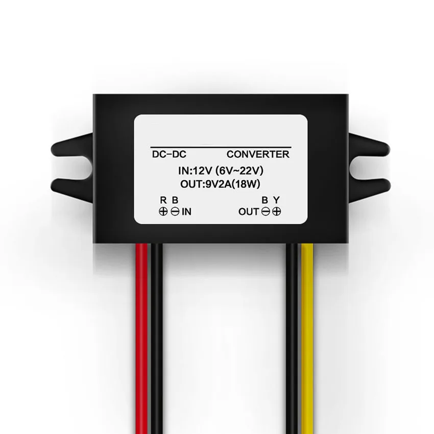 Waterproof DC12V To DC 9V 2A 18W Step Down Adapter Power Supply