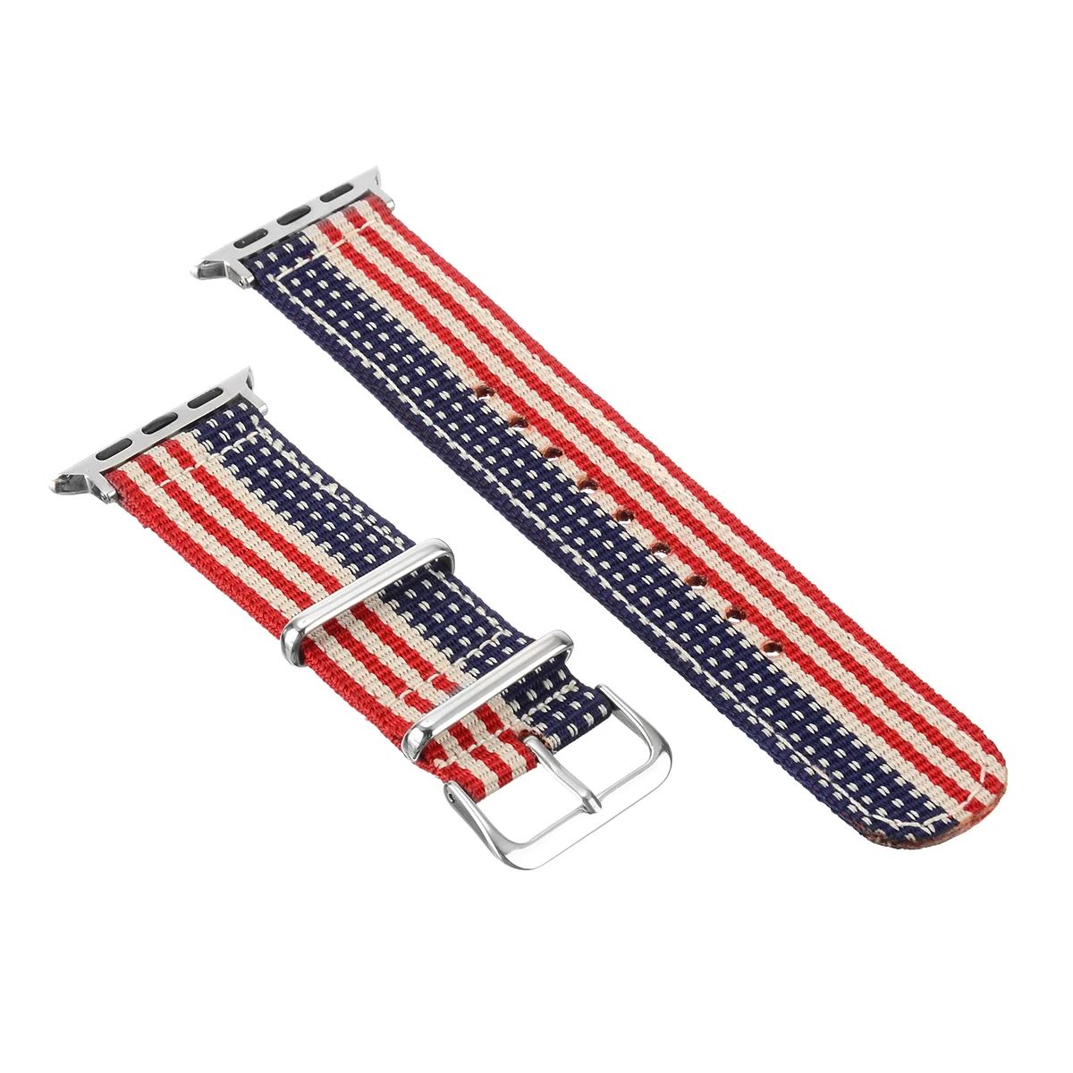 American Flag Радуга тканый нейлоновый ремешок для наручных часов Apple Watch Series 4 38/40/42/44 мм часы ремешок для iWatch, версия 1, 2, 3, ремешок для наручных часов - Цвет ремешка: American Flag