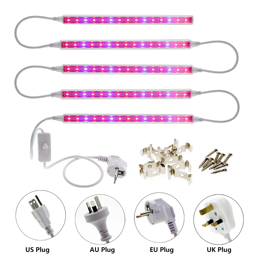 Светодиодный светильник для выращивания, полный спектр, 5730, T5, светодиодный светильник для комнатных растений, гидропонная система, теплица, светодиодный светильник для выращивания растений