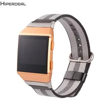 Hiperdeal Спорт тканые нейлон ремешок для fitbit IONIC 240 мм удобные иглы пряжки браслет контракт Дизайн Стиль oc23a