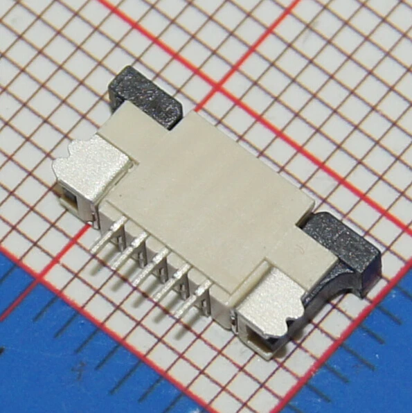 

50pcs 5Pin FFC FPC Connector 1.0mm Pitch Push-Pull Type Bottom Contact