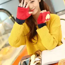 120 пар/лот женские модные теплые в виде кошачьей лапки, Перчатки с крышкой