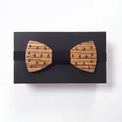 Новинка 2017 года Дизайн Мода из дерева ручной работы Классическая бабочкой бабочка Галстуки для Для мужчин в горошек Для мужчин S деревянный