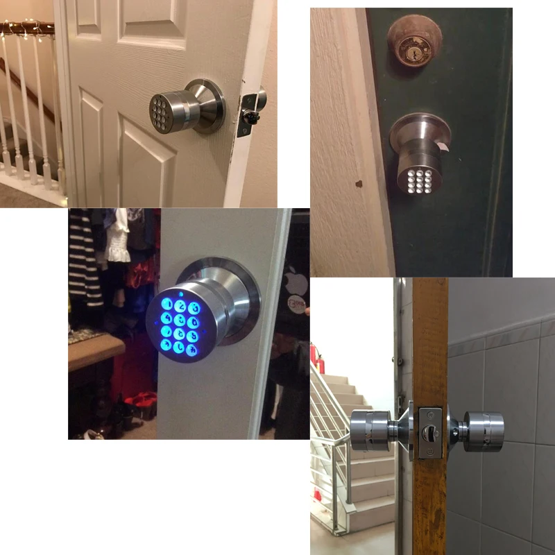 RAYKUBE Digital Electronic Lock Keyless Entry Knob Door Lock Password Code Unlock For Room Office Security Door R-Y99