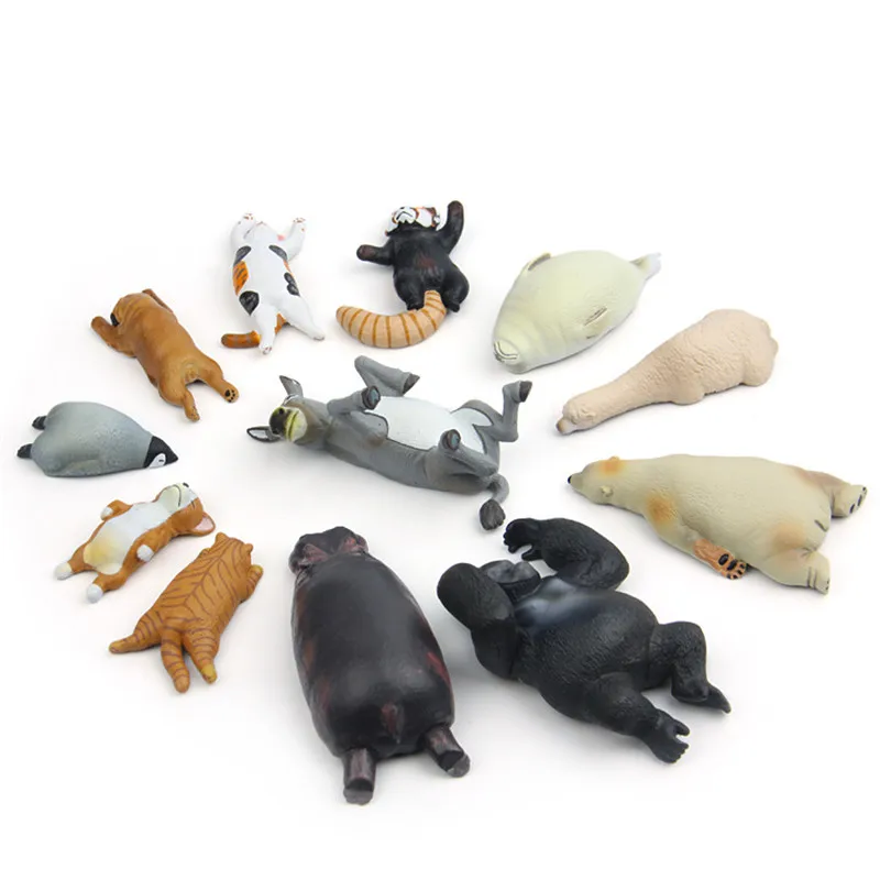 5PCS/set Cute Sleepy Animal Fridge 3D Alpaca Cat Bear