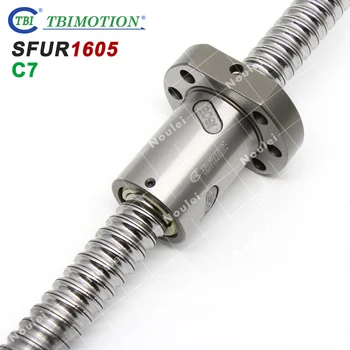 

TBI 1605 CNC Ball screw C7 with SFU1605 SFNU1605 Flange Nut SFU 250mm 300mm 400mm 5mm lead for high stability CNC parts