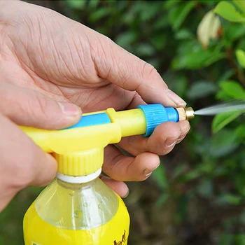 

1 PCMini water Guns Juice Bottles Interface Plastic Trolley Gun Sprayer Head Pressure Water Sprayer Spraying Head Gardening tool