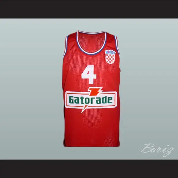 

#4 Drazen petrovic gatorade Throwback mens Top quality Basketball Jersey Embroidery Stitched Customize any name and number