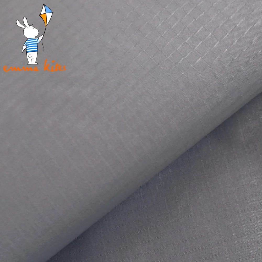

40D Grey Water Repellent Tent Fabric Anti-Pull Ripstop Nylon Fabric For Kite Outdoor Toys Makings