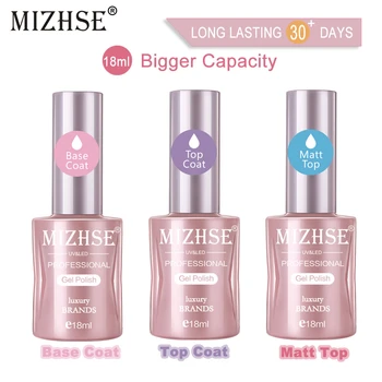 

MIZHSE 18ml Primer Base And Top Nail Polish Soak Off Matte Top Coat Manicure Nail Polish Vernis Semi Permanant Lot For Nail Art