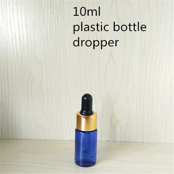 

10ml 20ps/Lot Assorted Color Empty Travel Packaging Cosmetics Plastic Dropper Refillable Lid Cap Bottle Empty Makeup Containers
