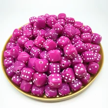 New 30PCS/Lot 6 Sided Portable Drinking Dice 8MM Acrylic Round Corner Board Game Dice Party Gambling Game Cubes Digital Dices#08
