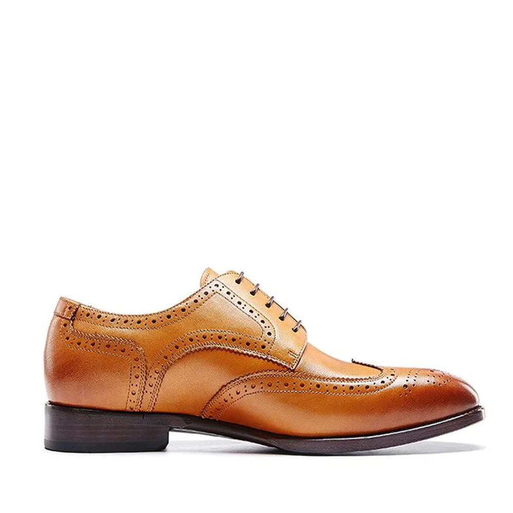 Cuero De Genuino Zapatos Trabajo Goodyear Mano A Completo s89501 Hombres Hechos s89501 Brogue Plana A Welted Patina s89501 Italianos Tallado Para Sipriks S89501 Oficina czqPnwCvRw