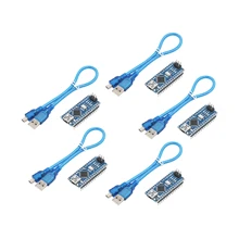 5 шт./лот Nano 3,0 ATmega328P плата контроллера CH340 USB драйвер с кабелем для Arduino