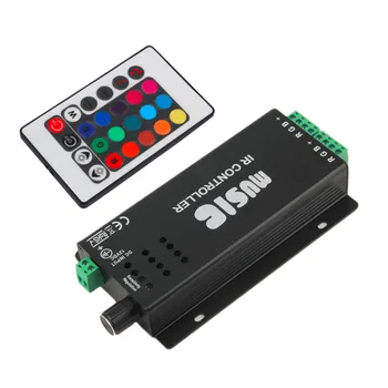 

24 Key Music IR Remote Controller Sound Sensitive for RGB LED Strip Light Light Accessory