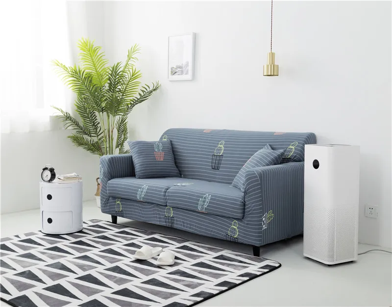 Черно-белый цвет диван Чехол в виде кленового листа чехол для дивана плотно Обёрточная бумага скольжению суперобложка спандекс чехлы для мебели 1/2/3/4 местный