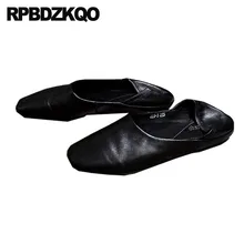 Домашние тапочки Китайский удобный Складные балетные плоские дизайнер Квадратный носок мулы обувь балерина женщин черный свернуть дешево белый отправка капель весенняя осень красивая Мода европейская последние