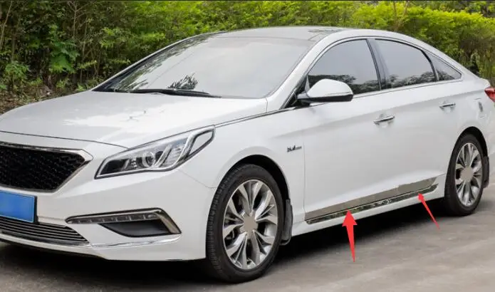 Специально для hyundai Sonata 9 обшивка кузова модификация Специальная нержавеющая сталь защита от столкновений двери