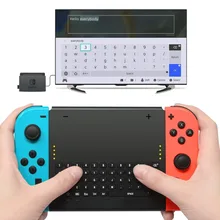 Wireless Keyboard for Nintend Switch Chatpad Message Keyboard 2.4G USB Rechargable Handheld Remote Control with a 2.4G receiver