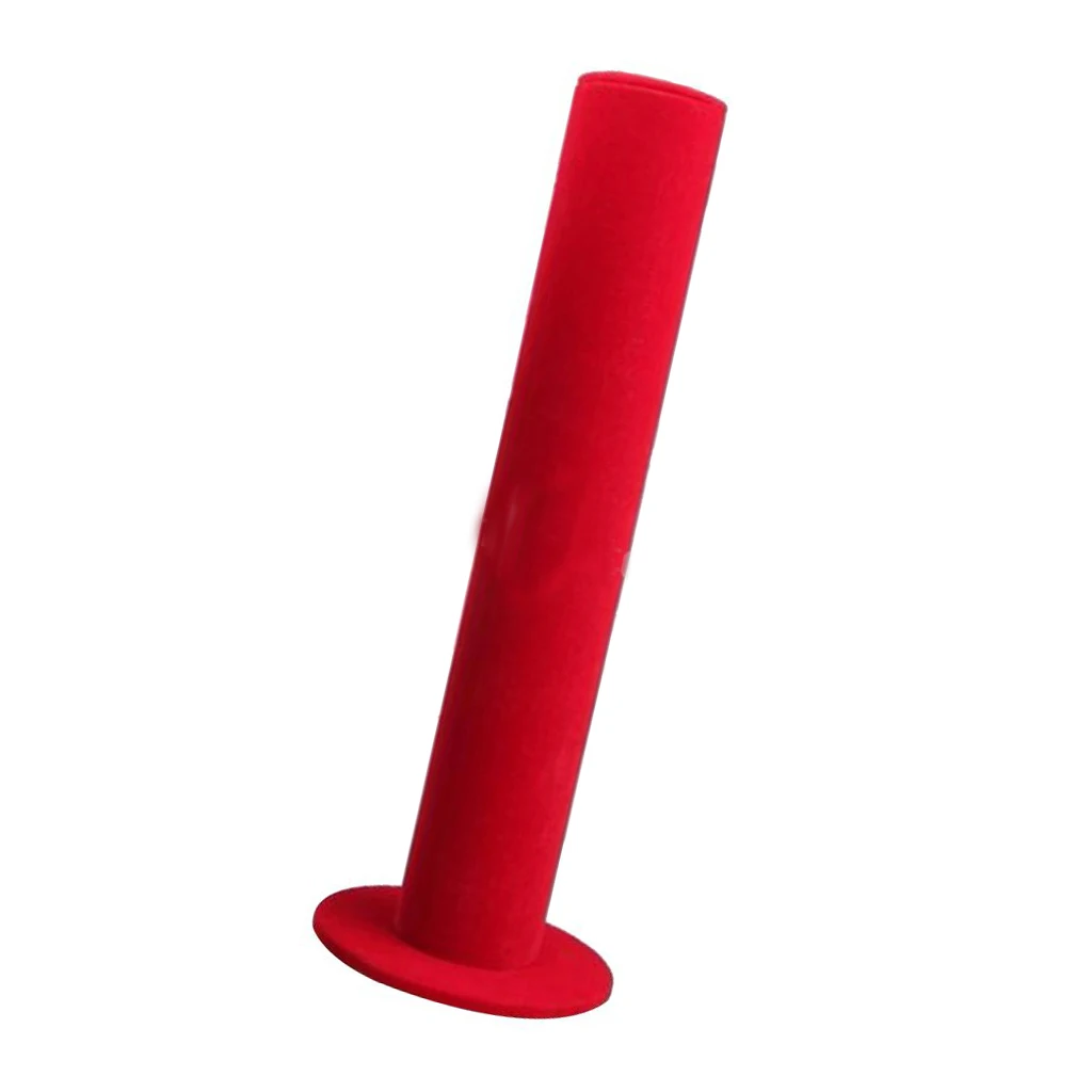 Portable PVC Bar Velvet Covered T-Bar Vertical Tower Jewelry Bracelet Watch Stand Bangle Display White/Black