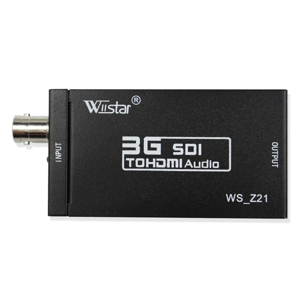 Адаптер Wiistar HD/3G/SDI в HDMI поддержка стандартных/3G SDI сигналов SDI2HDMI показывается на