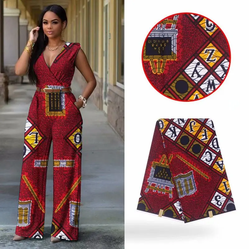 6 Yards/lot high quality wine african wax fabric printed pattern batik cotton for clothes WH3-1 | Дом и сад