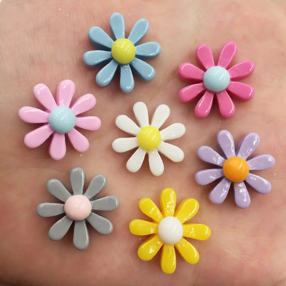 

Mix Resin Chrysanthemum Flower Flat Back Cabochon Stone Miniature DIY Scrapbook Craft Home Decor Accessories F683*2