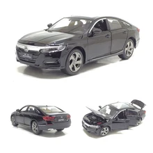 1/32 масштаб Honda Accord модель автомобиля игрушечный звуковой светильник литой под давлением металлический оттягивающий назад модель автомобиля игрушка для коллекции подарков
