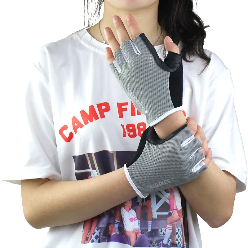 1 Pair Women/Men Anti-skid Breathable Gym Gloves Body Building Training Sport Dumbbell Fitness Exercise Weight Lifting Gloves