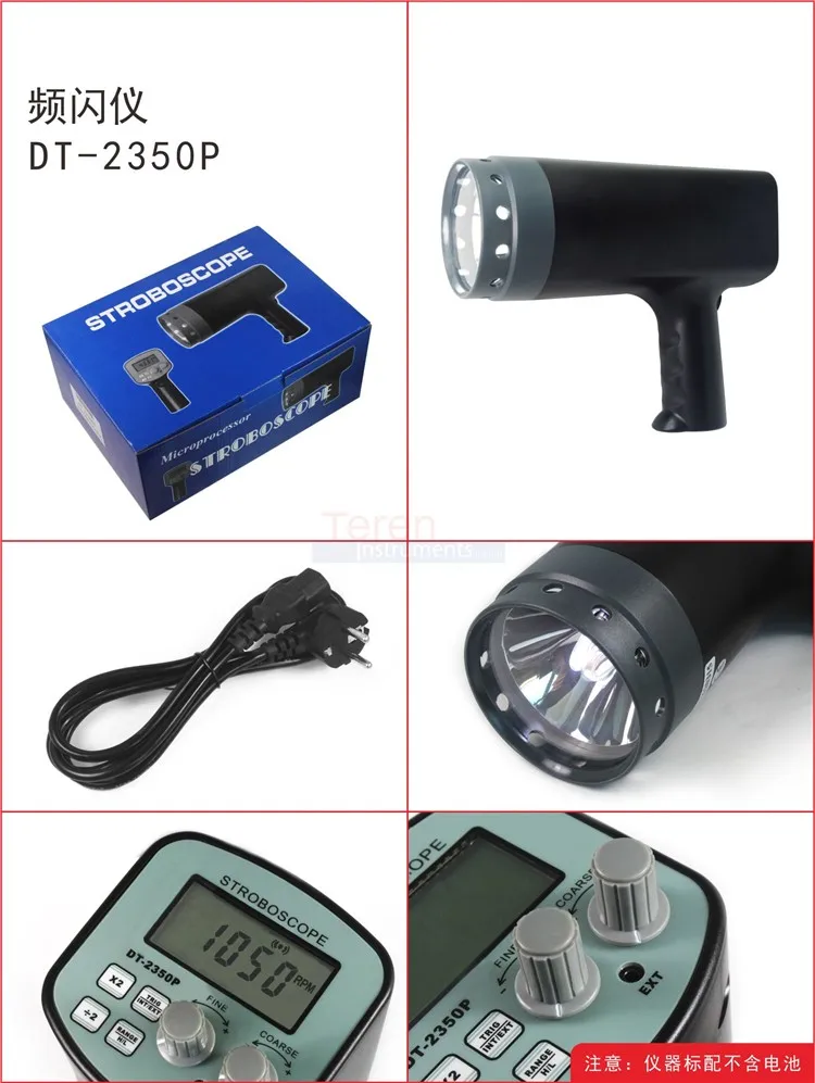 DT2350DP Digital Stroboscope Strobe Flash Analyzer Meter Tester 50 to 30000 FPM with US Plug  0