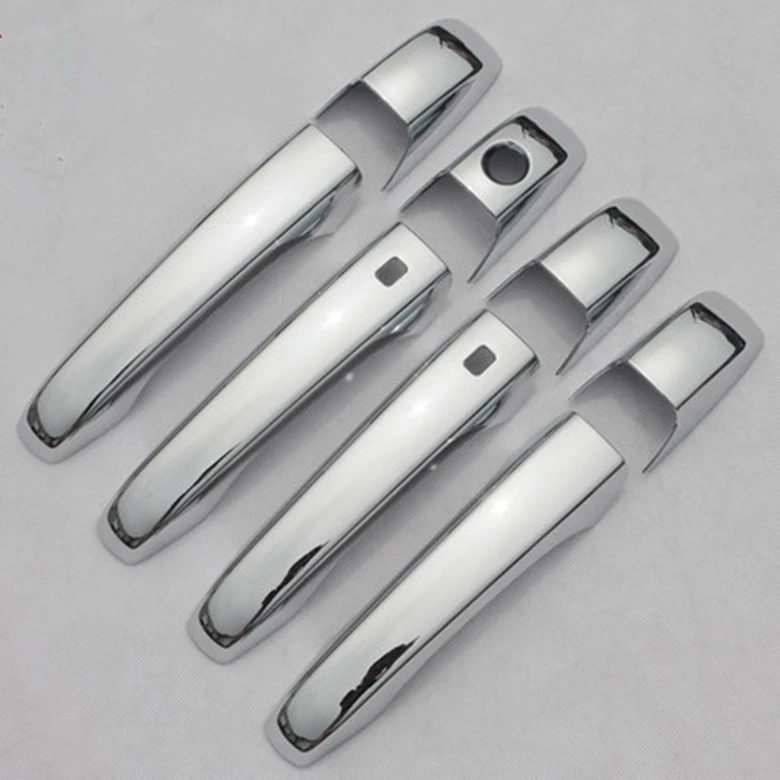 Funduoo Chrome Car Side Door Handle Cover Trim W Smart Keyhole For