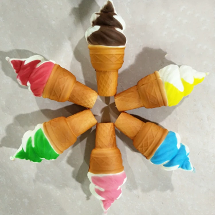 

9/15 CM Random Color Kids Artificial Ice Cream Squishy Toys Slow Rebound Foam Phone Straps Cute Charm Similation Foods Decor P15