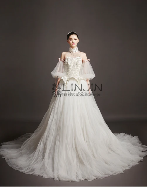 Medieval Wedding Dresses with Sleeves