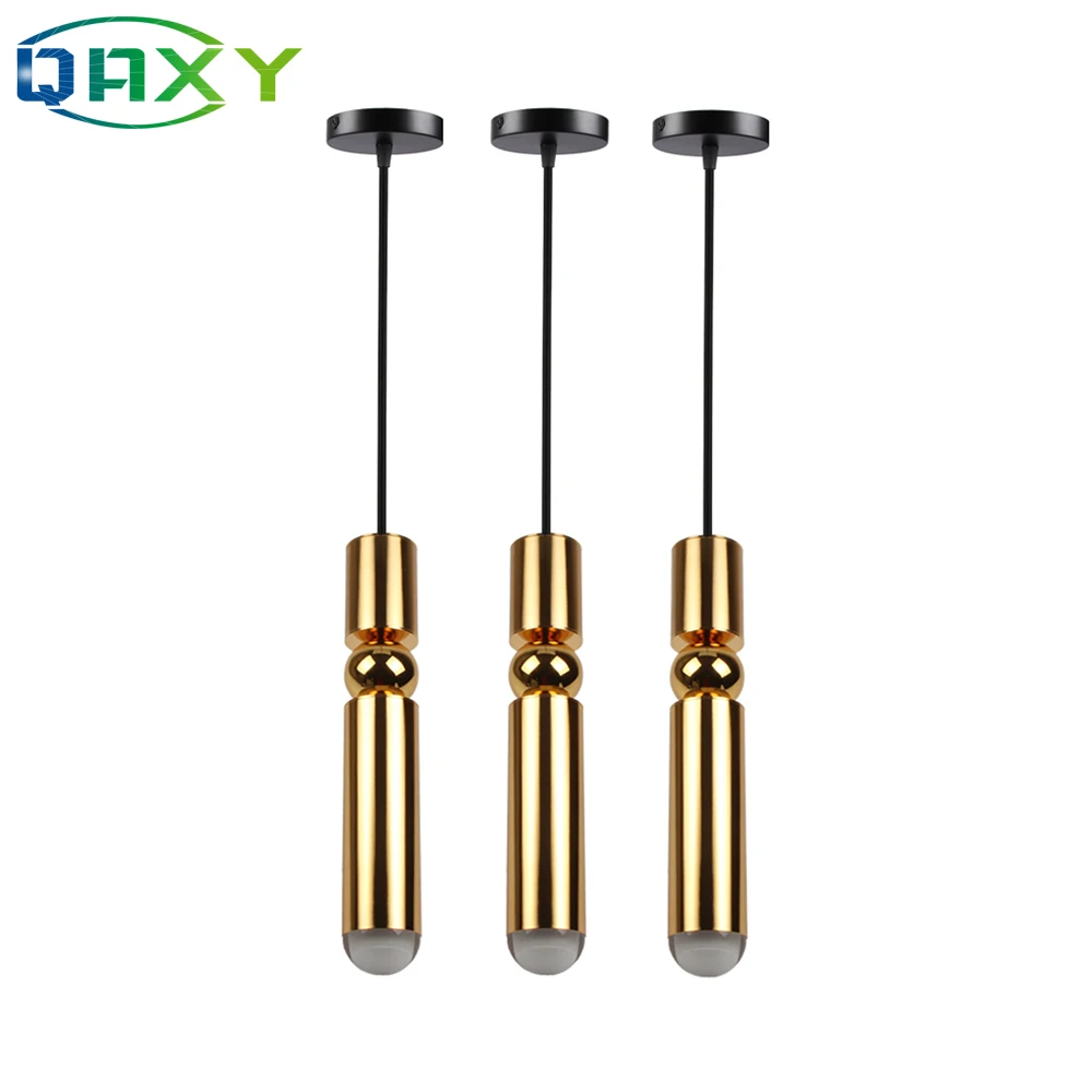 

Post-Modern Gold Pendant Lamp With 12W LED Included E27 Warm White/Cool White LED Bulb Pendant Light For Living Room Coffee Shop