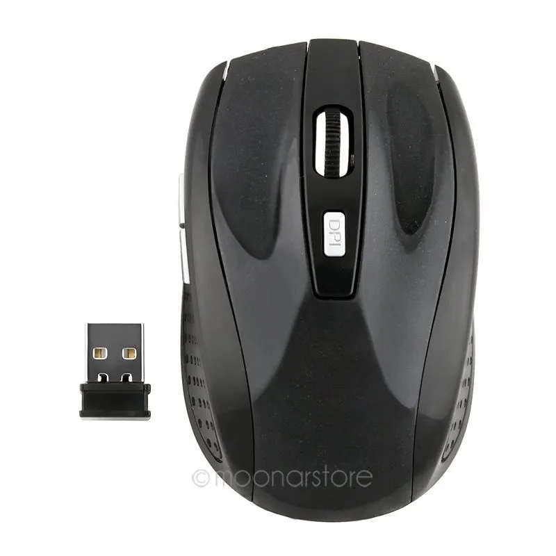 2,4 ГГц USB оптическая беспроводная мышь USB приемник Беспроводные мыши игровой компьютер ПК ноутбук Настольный компьютер без аккумулятора 25 - Цвет: Черный