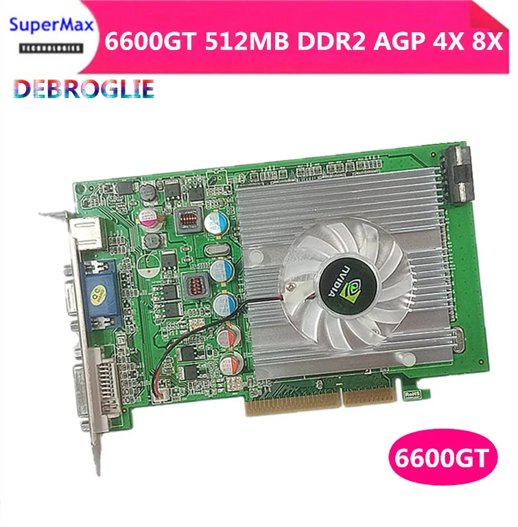 Бесплатная доставка новая видеокарта nVIDIA GeForce 6600GT 512 Мб DDR2 AGP 4X 8X VGA DVI|Компьютерные