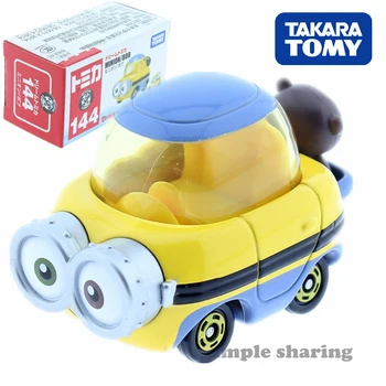 

Takara Tomy Dream Tomica No.144 Minion Bob figure car toy dieCast anime Despicable Me bauble miniature van Model kit funny dolls