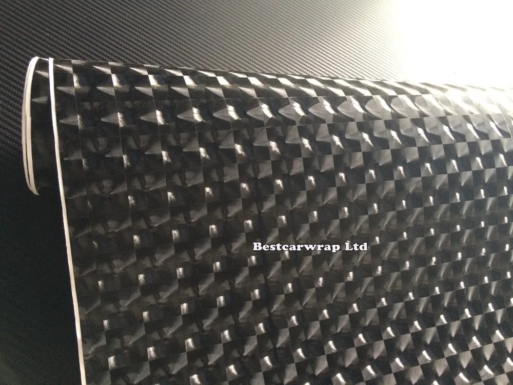 4D Cat eye Black Vinyl wrap 5D Vinyl Glossy wrapping Film (5)