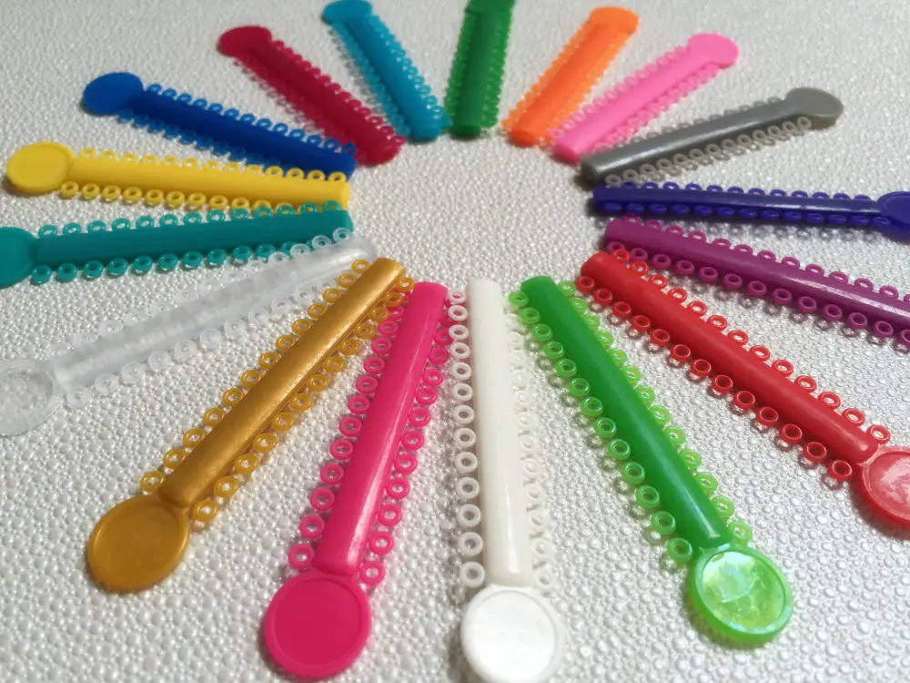 Multi color 1040 Pcs Dental ligature Tie Orthodontics Elastomeric