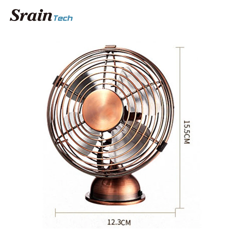 Sraintech USB Mini Table Fan Antique Fan Small Portable Table Fan with Switch Angle Adjustable Nordic Decorative Fan for Home Sraintech USB Mini Table Fan Antique Fan Small Portable Table Fan with Switch Angle Adjustable Nordic Decorative Fan for Home