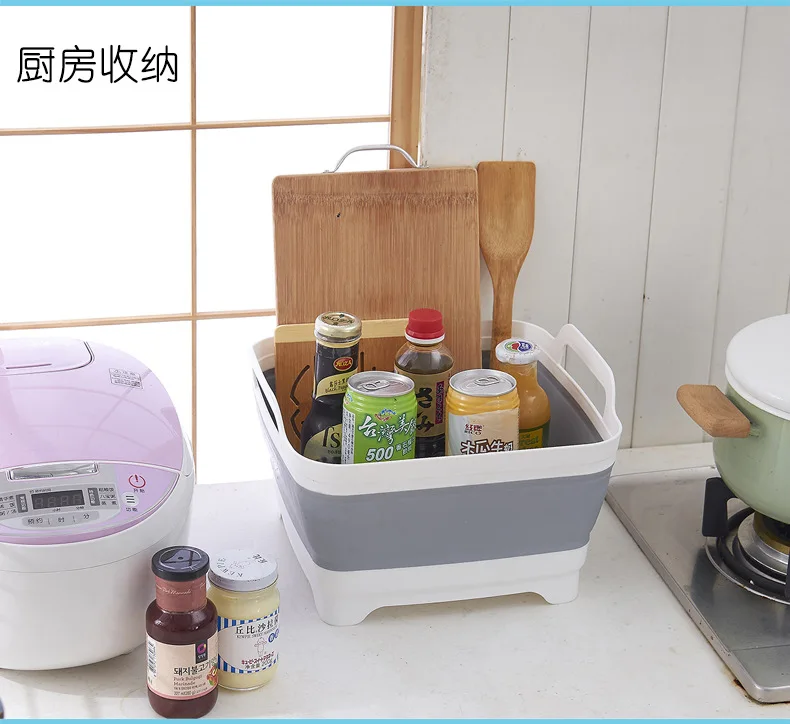 Foldable fruit vegetable storage basket Container Creative Portable Kitchen Cleaning Tools Camping Fishing Outdoor Accessories    (13)