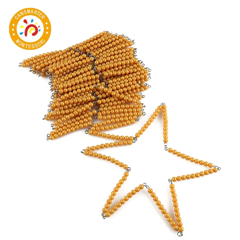 

Montessori Material Learning Math 100/1000 Bead Chains Children Toy Teaching Aid