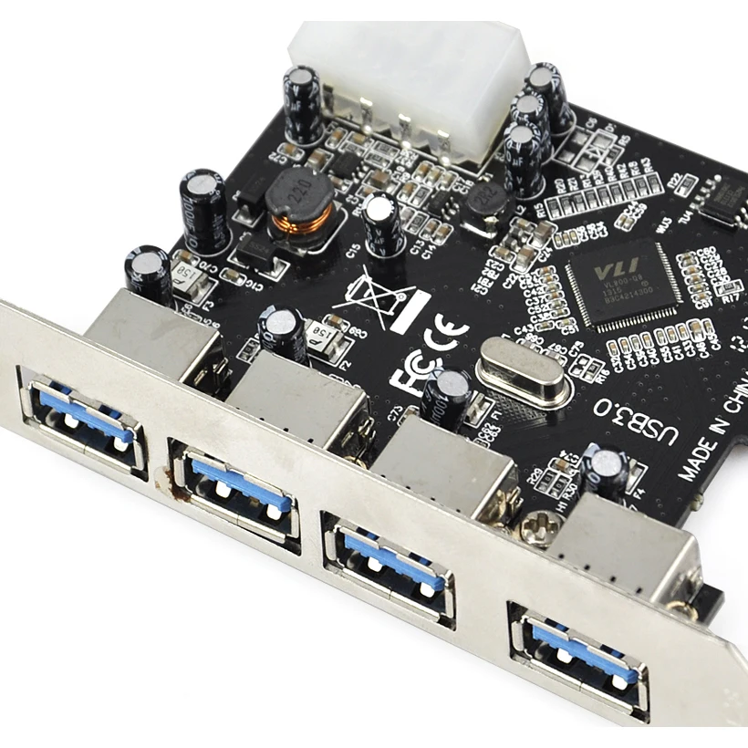 YOC-FAST адаптер USB 3,0 PCI-E PCIE с 4 портами