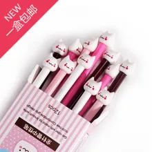 12 шт. гелевая чернильная ручка унисекс призовая Корейская канцелярская ручка черная свежая 4 разных цвета