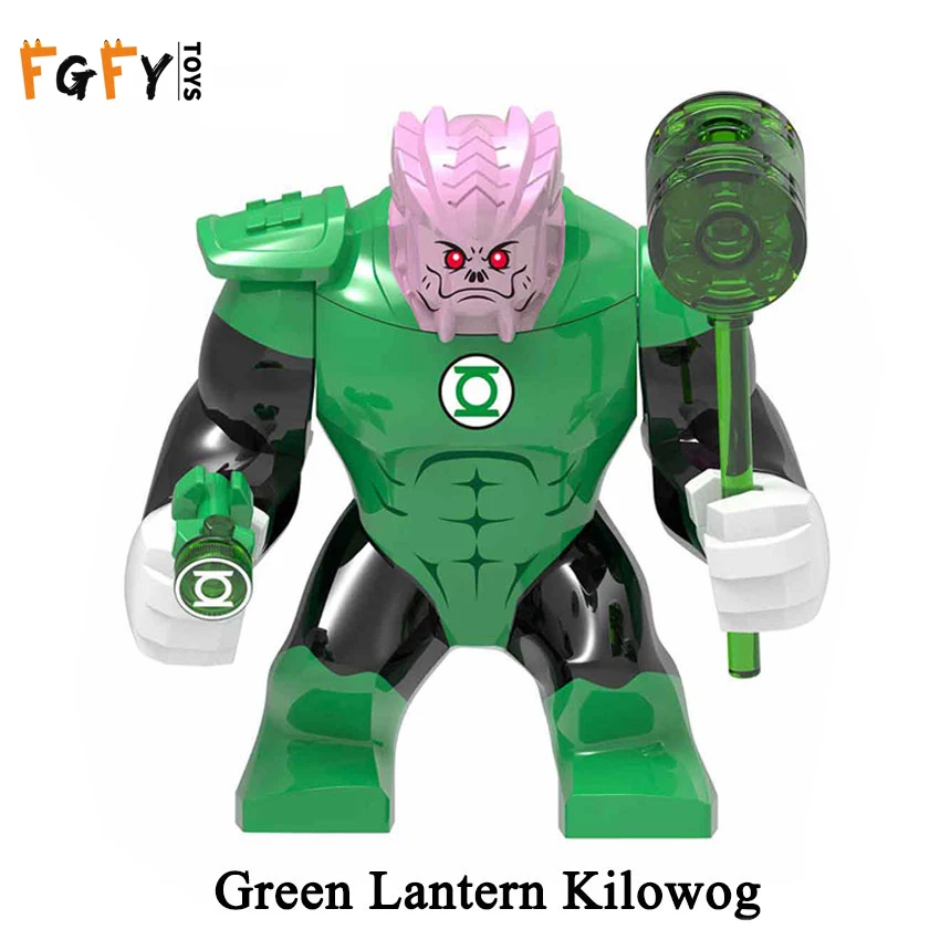 LEGOINGLYS duplos Marvel Super Heros big size Thanos Venom Iron Man Green Lantern Kilowog Building Block Brick Toys for Children