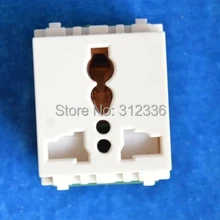 Гнездо без панели 34x36 мм 3 отверстия 3U10A Защитная 10А многофункциональная розетка Универсальная Розетка