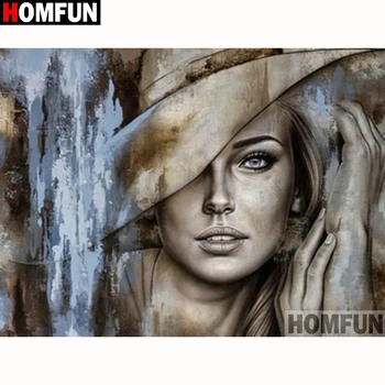 

HOMFUN Full Square/Round Drill 5D DIY Diamond Painting "Beauty character" Embroidery Cross Stitch 5D Home Decor Gift A18365