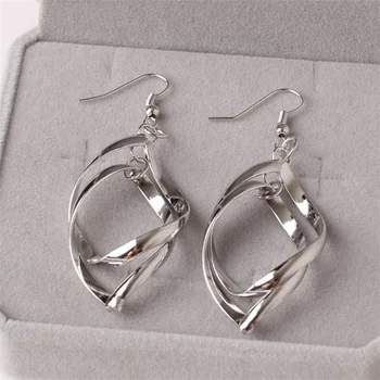 Twisted Waves Drop Earrings – Silver Earrings & Studs Twisted Waves Drop Earrings – Silver